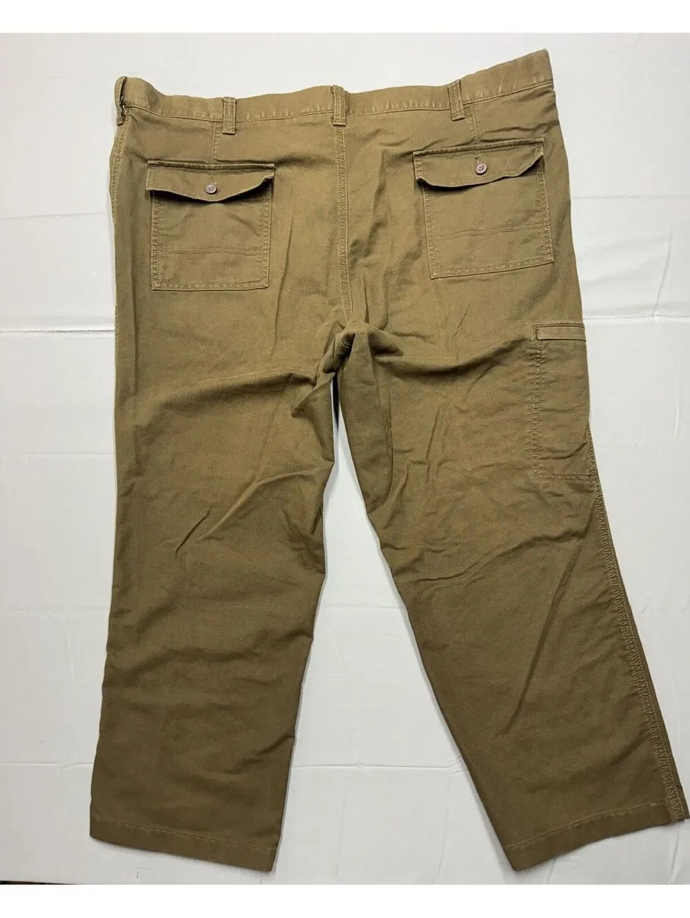 Dockers Mens D3 Classic Fit Cotton Solid Cargo Pants 44x32 Brown Casual Work